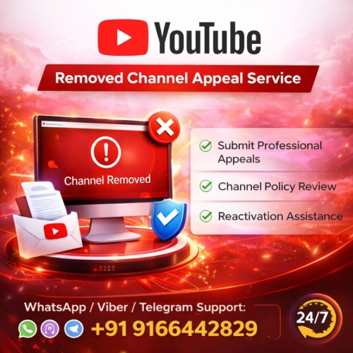 Removed YouTube Channel Appeal Service – Recover Suspended or Terminated YouTube Channel