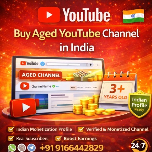 Buy Aged YouTube Channel in India Buy Aged YouTube Channel in India
